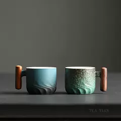 Handmade Ceramic Mug - 80ml Ceramic Retro Coffee Cup Office