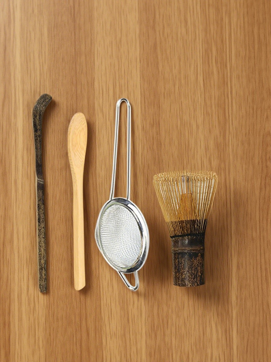 Bamboo Cutlery Set - 2/4PCS Purple Bamboo Whisk Tea Spoon