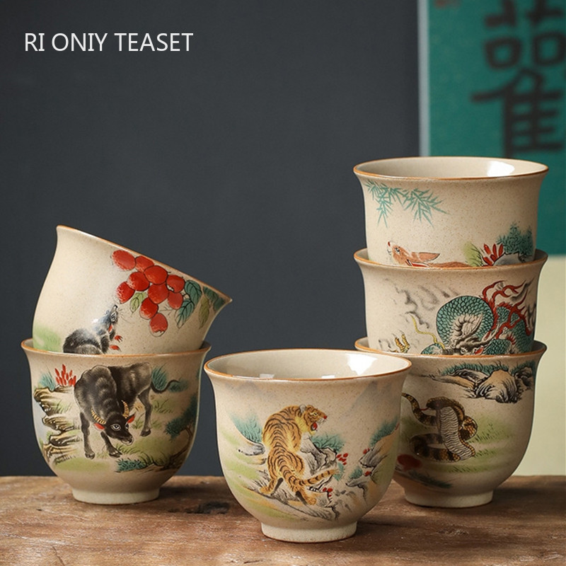 Handmade Ceramic Mug - 1 Pc Chinese Zodiac Ceramic Tea
