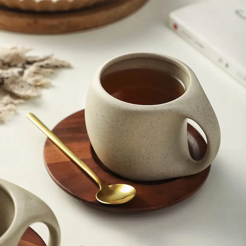 Handmade Ceramic Mug - 3-piece set Creative Ceramic Ice Coffee