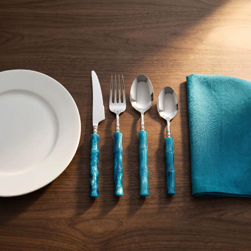 Durable Bamboo Handle Stainles – Bamboo Cutlery Set Bewertung und Preis