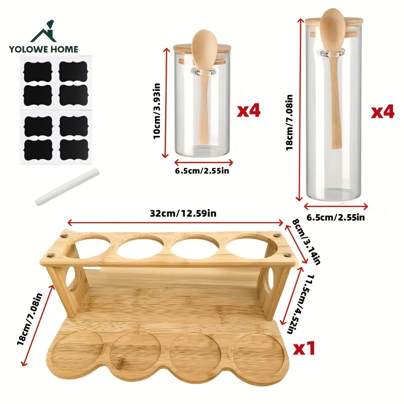 8-Piece Glass Storage Containe – Bamboo Cutlery Set Bewertung und Preis
